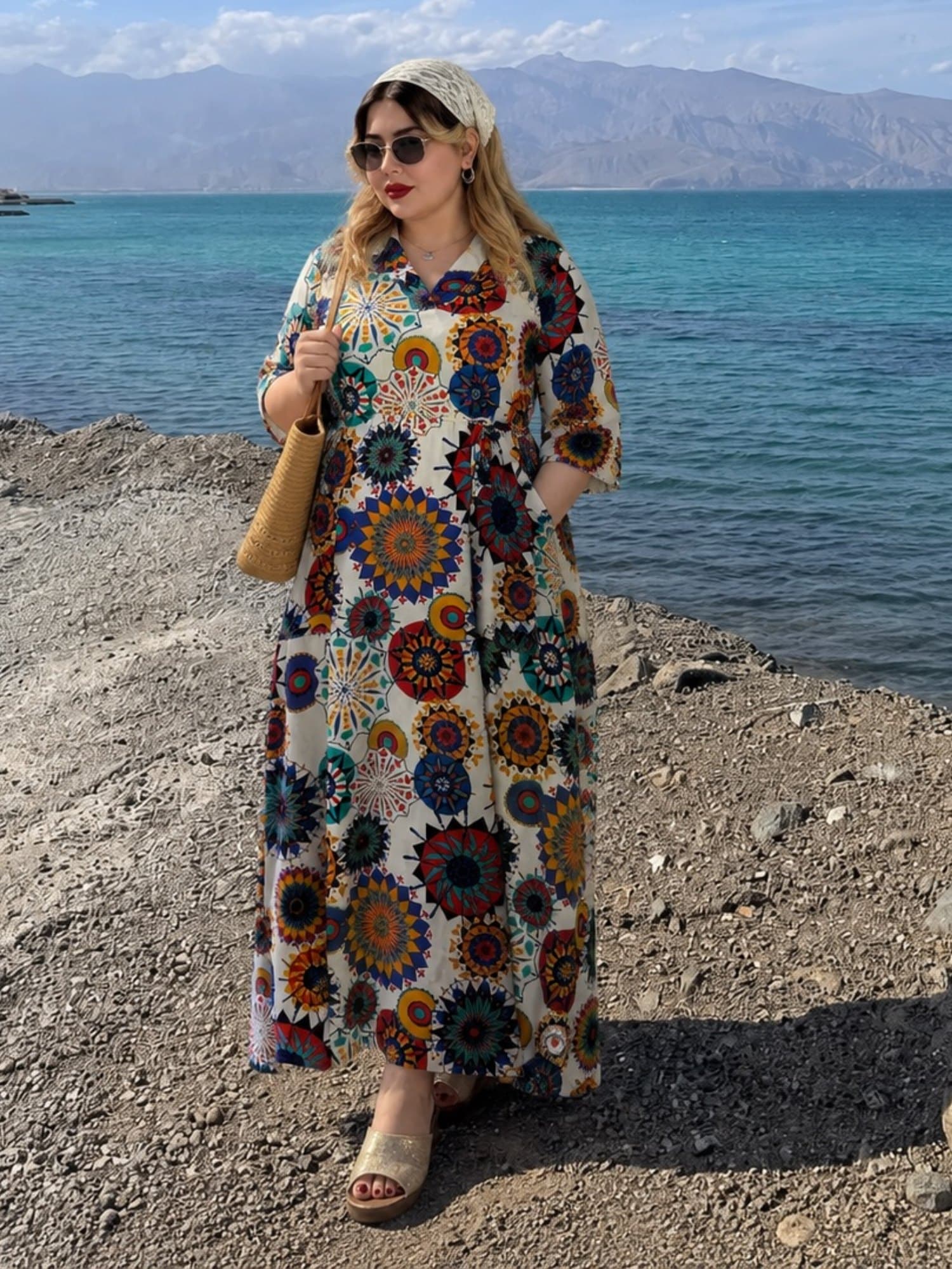 پیراهن نخی کفتان نقاشی